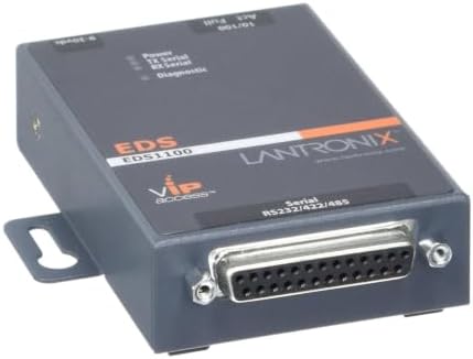 Lantronix EDS Serial-to-Ethernet Device Server - Multiple RS-232/422/485 Ports, Full TCP/IP Stack and SSL/TLS, SSH and AES Secure tunneling - ED1100002-01