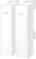 Omada EAP211-Bridge KIT, Point to Point Wireless Bridge | 5GHz 867Mbps, PtP&PtMP, 1km Range, 3 Gigabit Ports, PoE or DC Powered, IP65 Weatherproof, Preconfigured, Plug&Play