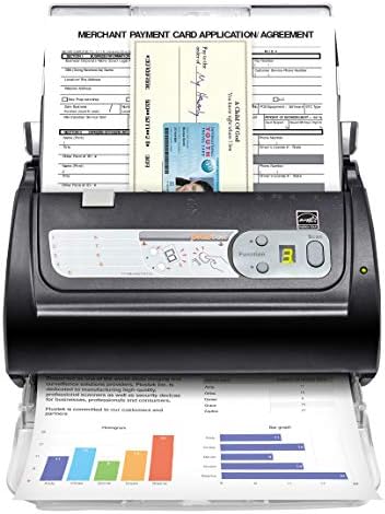 Plustek PS188 High Speed Double-Sided Color Document Scanner, with Automatic Document Feeder (ADF), 30 Pages Per Minute, Support Windows 7/8/10/11 | Color Duplex with one touch scan button - Software…