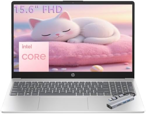 HP 14" Laptop 2026 Edition, Intel Processor, 8GB RAM, 256GB SSD | Copilot AI, Long Battery Life, Lightweight 3.11 lbs, Microsoft 365 included, Windows 11 for Students & Office, 5 in 1 HUB