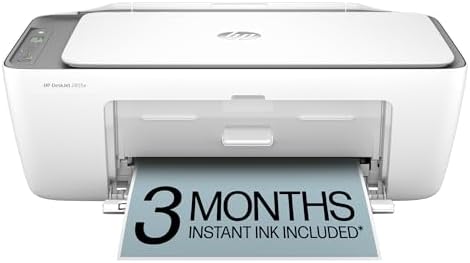 HP DeskJet 2855e Wireless All-in-One Color Inkjet Printer, Scanner, Copier, Best-for-home, 3 month Instant Ink trial included. This printer is only 2.4 ghz capable. (588S5A)