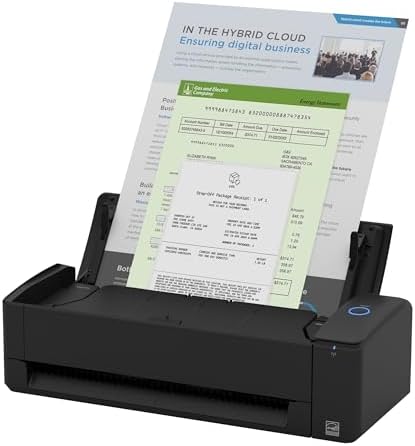 ScanSnap iX1300 Wireless or USB Double-Sided Color Document Scanner, Black | Compact | Photos & Receipts | Auto Document Feeder | Manual Feeder | Mac or PC