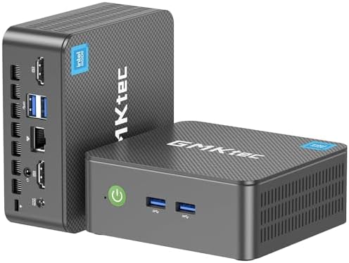 GMKtec Mini PC, G3 PRO Intel Core i3-10110U (Beats 4300U/N150), 16GB DDR4 RAM (Dual Channel) 512GB Storage Drive, Desktop Computer 4K Dual HDMI/USB3.2/WiFi 6/BT5.2/2.5GbE for Office, Business