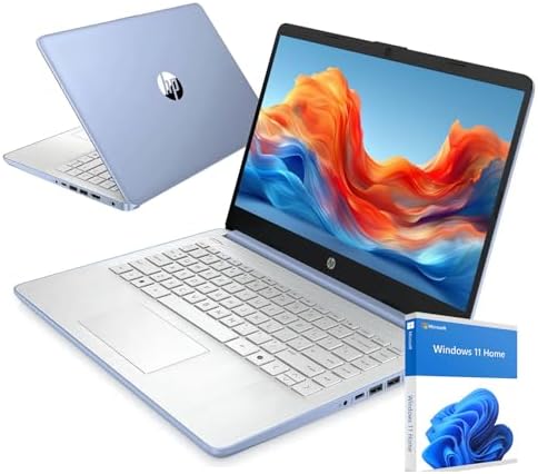 HP Ultrabook 14 Laptop Computer Business Study & Home 2026, MS Office for The Web + Win11 Home, Quad-Core Intel CPU, 4GB, 128GB SSD, WiFi 6