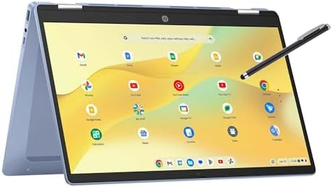 HP 14 2-in-1 Chromebook 14in FHD Intel CPU 4GB 64GB Storage (14b-Renewed)