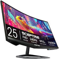 Sceptre Curved 24.5-inch Prime Gaming Monitor up to 240Hz 1080p R1500 1ms DisplayPort x2 HDMI x2 Blue Light Shift Build-in Speakers, Machine Black 2025 (C255B-FWT240 Series)