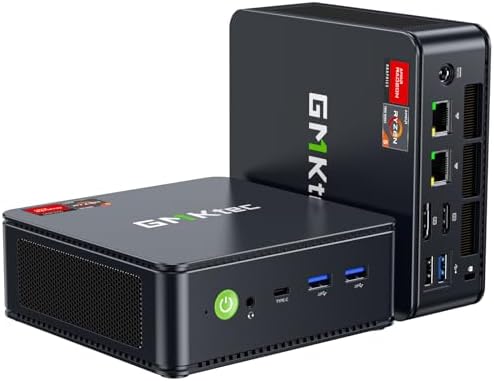 GMKtec Gaming Mini PC Ryzen 7640HS (Beats 6800H/6800U) 16GB DDR5 512GB NVMe SSD Dual NIC LAN 2.5GbE /WiFi 6E BT5.2 /USB4 Desktop Computers Office Home M6 Ultra