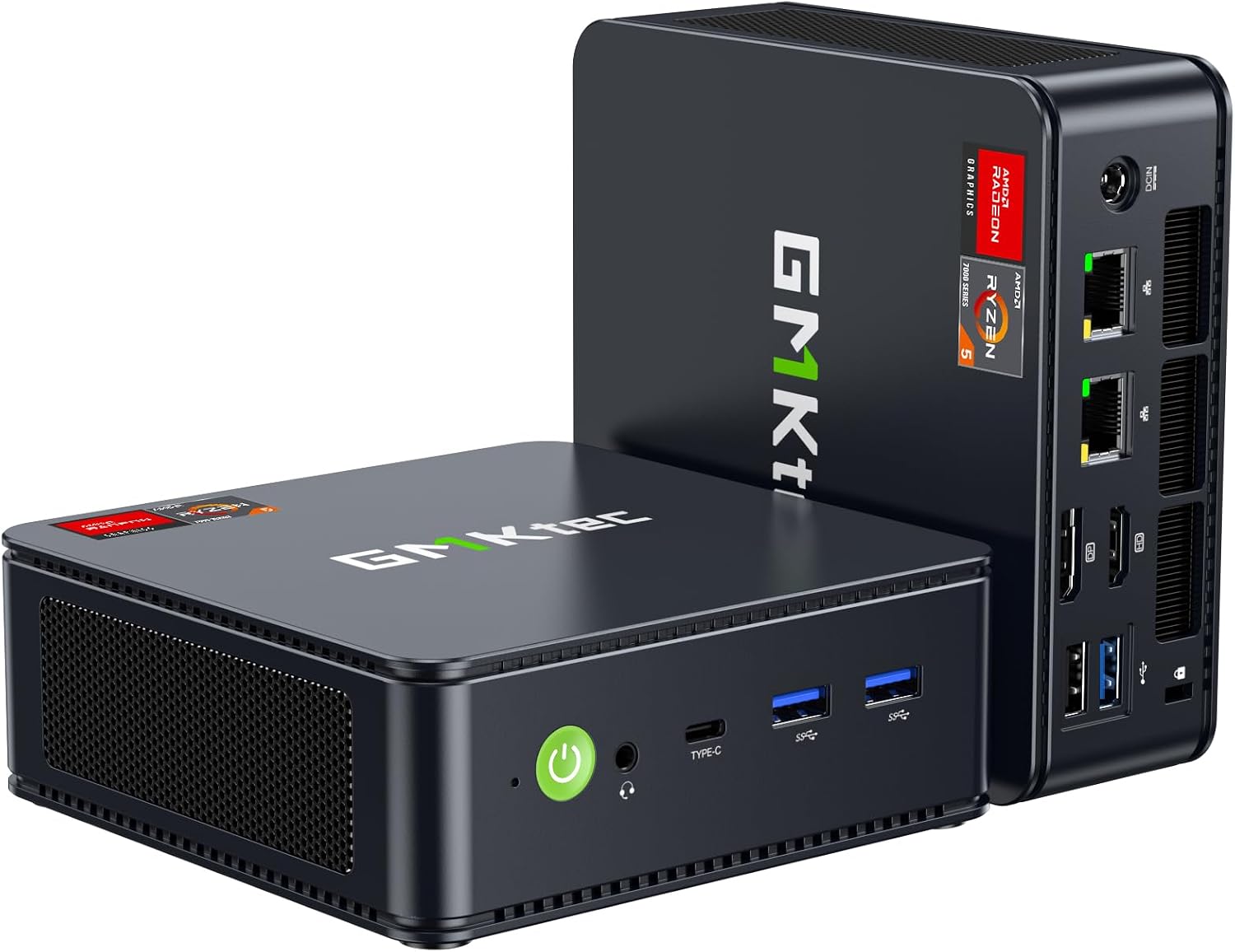 GMKtec M6 Ultra Gaming Mini PC Ryzen 7640HS 32GB RAM DDR5 1TB SSD | Desktop Mini Computers Office Home, Dual NIC LAN 2.5GbE, Triple 4K Display, WiFi 6, USB4, BT5.2, DP, HDMI 2.0