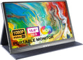 KYY Portable Monitor 15.6" 1080P Computer Monitor Screen Extender w/Cover | Portable Monitor for Laptop 1080P FHD IPS with USB-C and HDMI, Laptop Screen Extender for Travel HDR Gaming Monitor…
